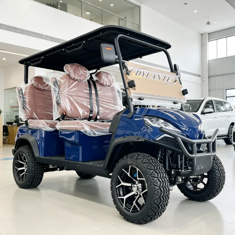 Beautiful Durable Street Legal Golf Sightseeing Vehicle Cart Beach Resort 72v Lithium Lifted Electric Golf Carts