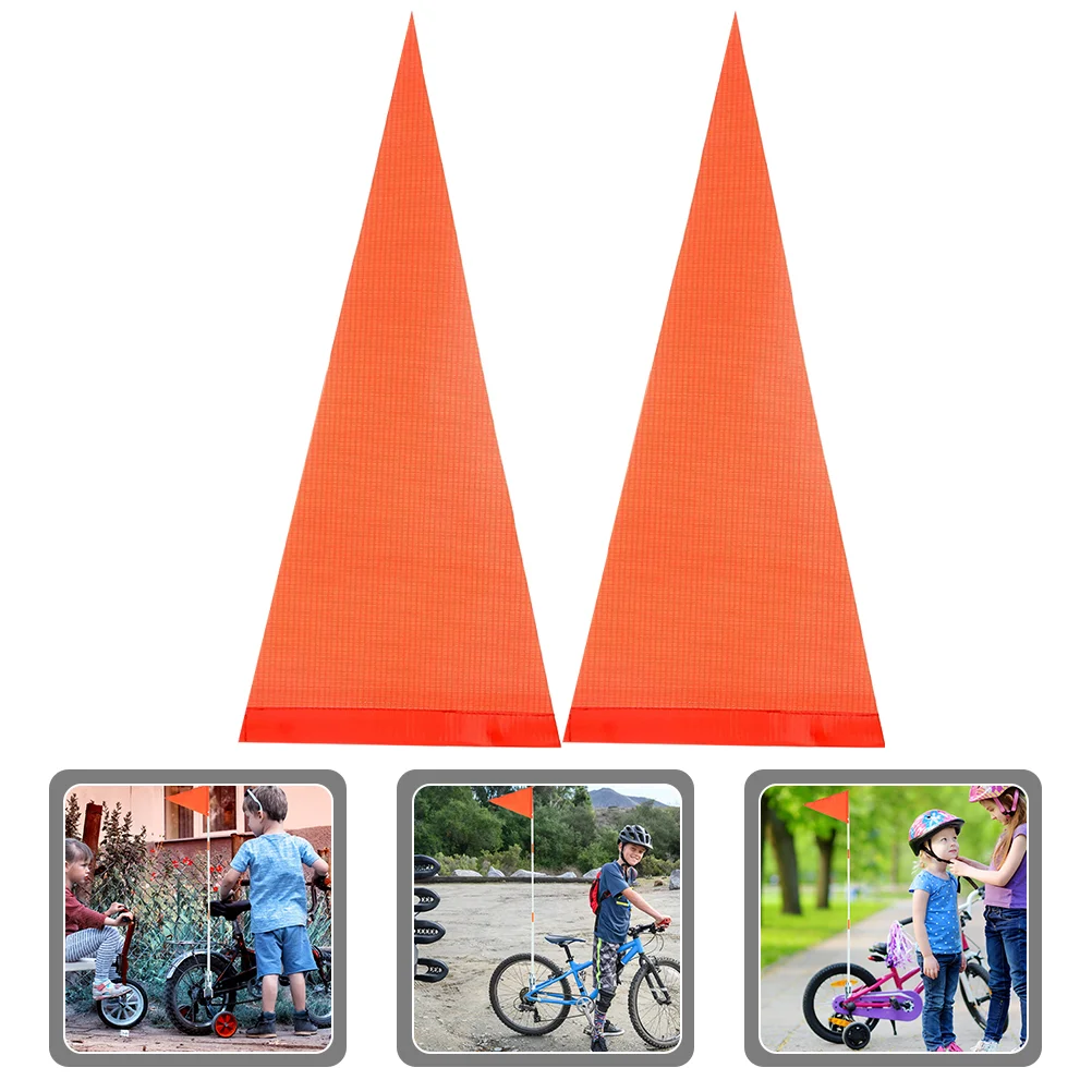 2 Pcs Bicycle Safety Flag Kids Bicycles Portable Bike Flags Cycling for Supplies Supply Children Accessory