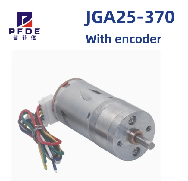 JGA25-370 محرك بتيار مستمر مع التشفير Snelheid Meten رمز القرص Sterke Moment 6V 12V 24V