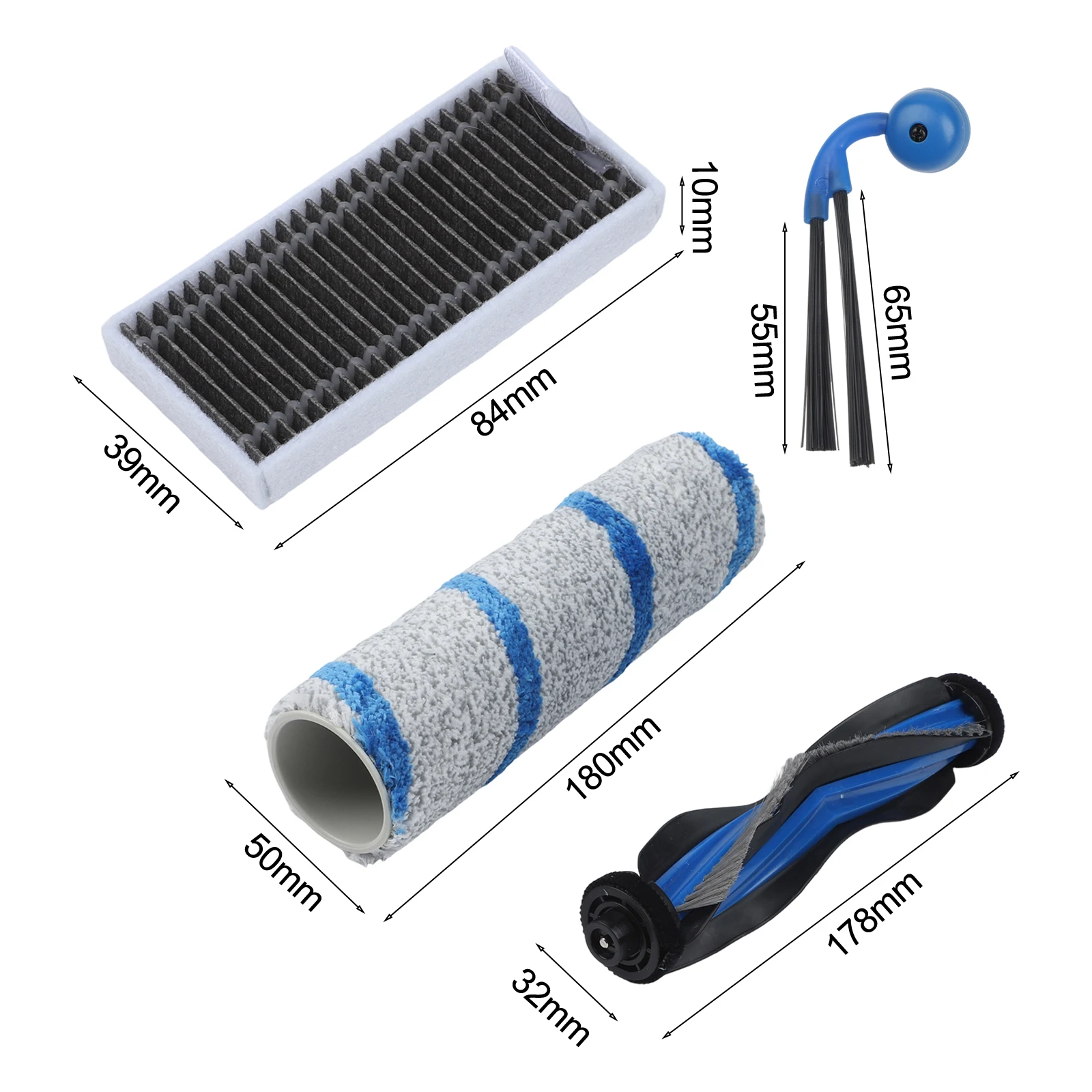 For Deebot X11 OmniCyclone Replacement Brushes X11 Accessories For Home for Cleaning Vacuum Accessories Kit Captures 99.97 Dust