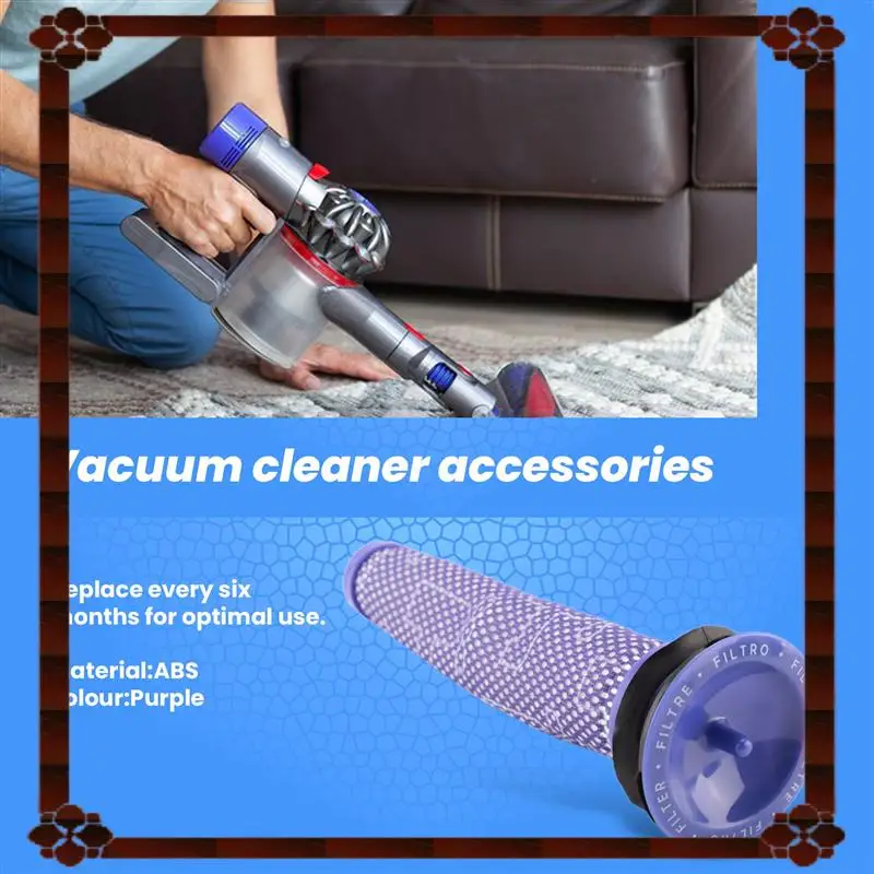 فلتر مسبق للتسليم لمدة 24 ساعة + طقم فلتر HEPA لمكنسة دايسون V7، V8 اللاسلكية، فلتر مسبق بديل وفلتر ما بعد