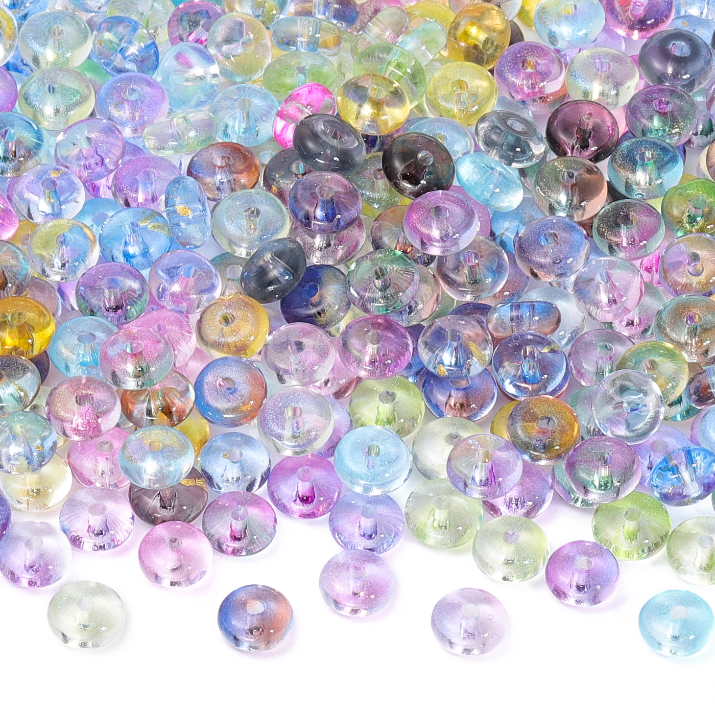 

200 шт. 3x6 мм счеты из стеклянной чечевицы, высококачественные бусины для изготовления ювелирных изделий, аксессуары, ожерелье «сделай сам», ювелирные изделия, счастливая пряжка, подарки