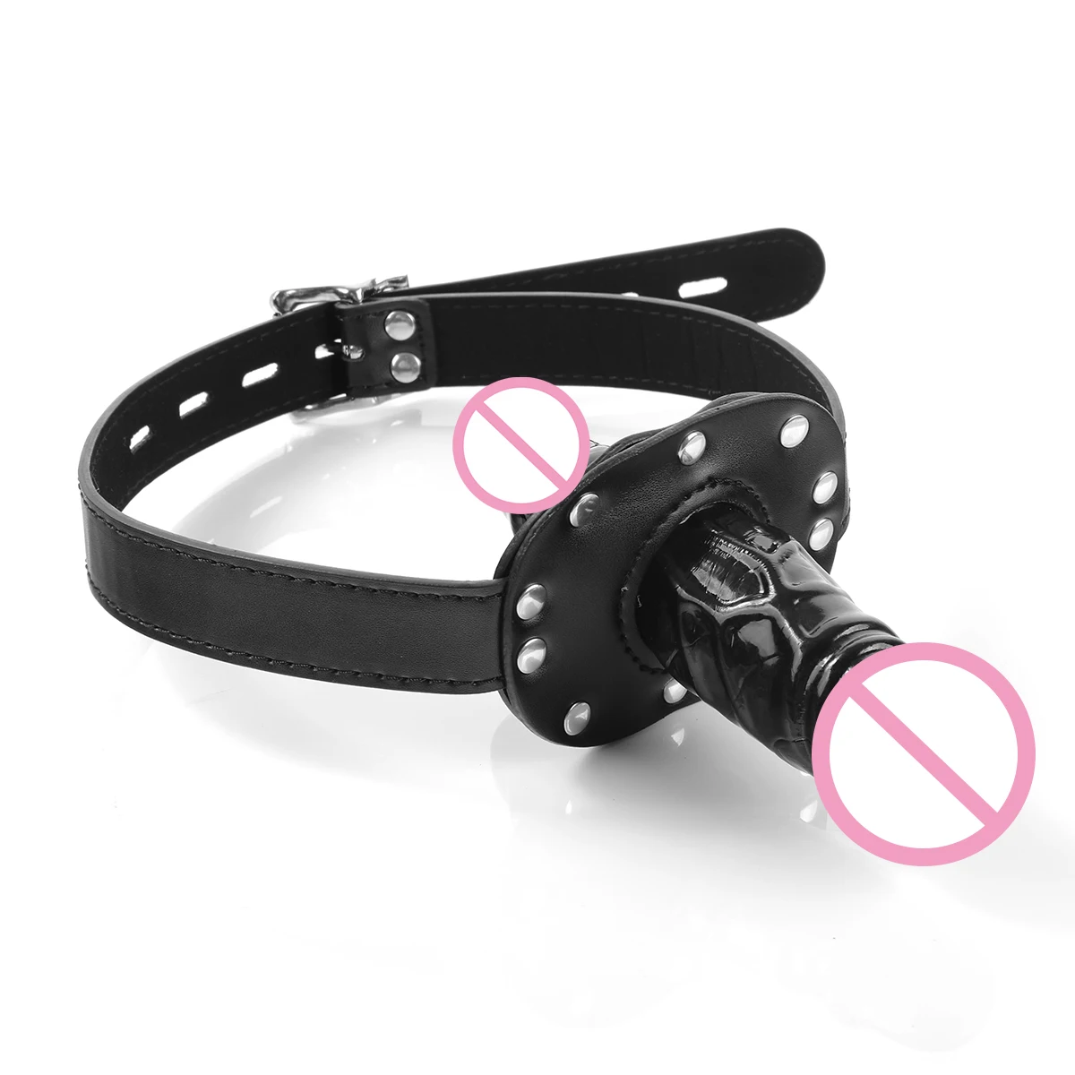 Locking Belt Dildo Mouth Gag BDSM Gag Blow Job Training Bondage Harness Sex Adult Supplies Products Fetish Toys For Couples