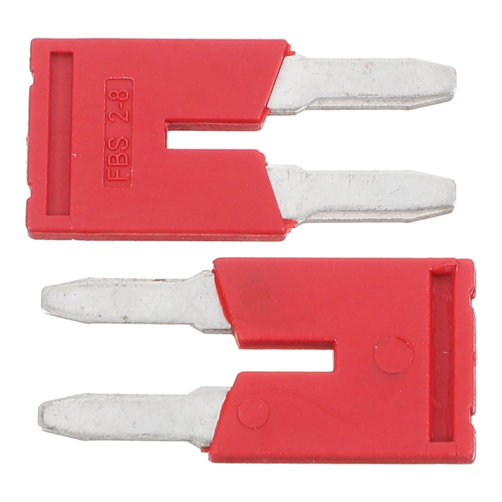 

2pcs Copper Spring Terminal Connectors Red Din Rail Press-Fit Jumper For Electrical Wiring Automation Connection Tools