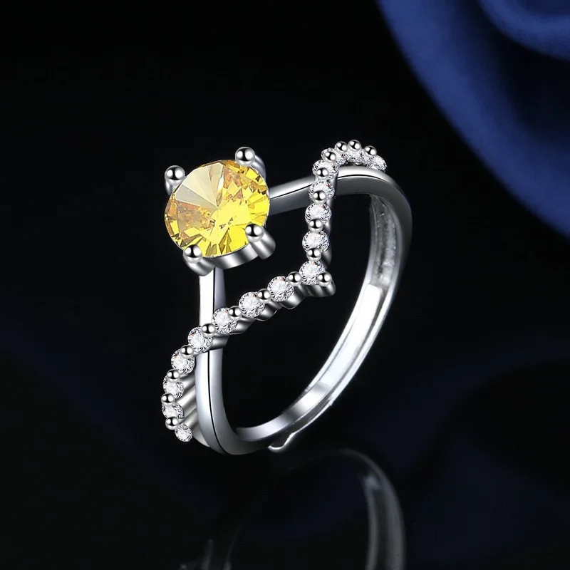 PT950 Japanese and Korean best-selling TikTok live-streaming couple moissanite engagement ring women's finger ring