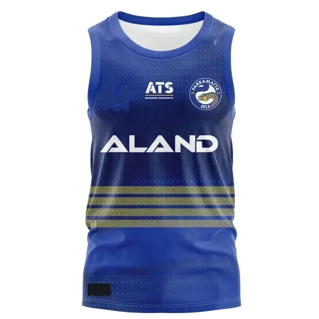 2024 Paramatta Eels Home / Away Singlet Rugby Jersey - مقاس الرجال: S-XXXL (طباعة رقم الاسم المخصص)