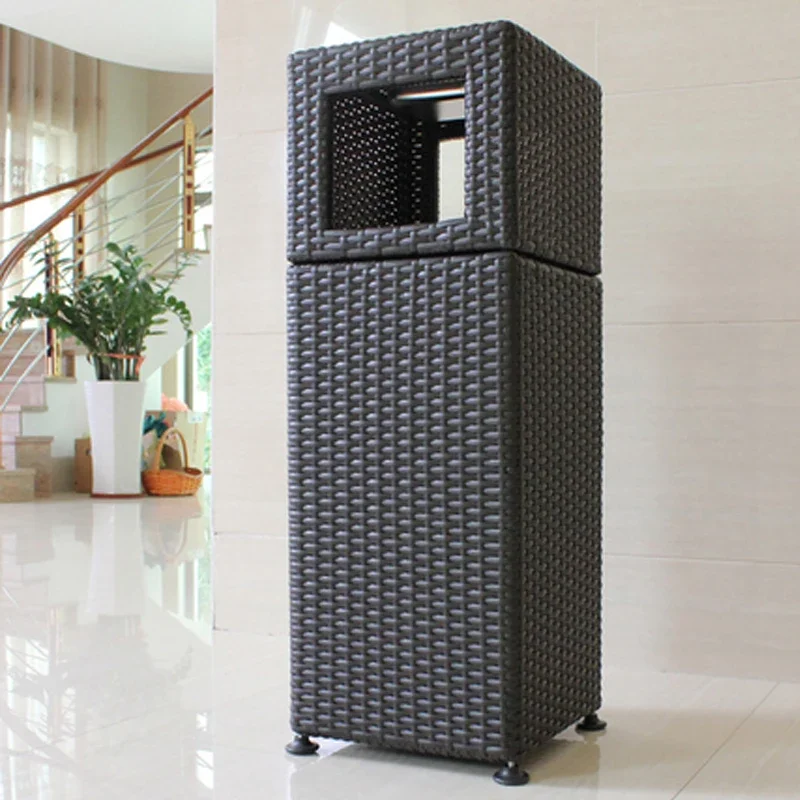 Plastic rattan park hotel hotel property community bathroom outdoor trash can fruit leather box large