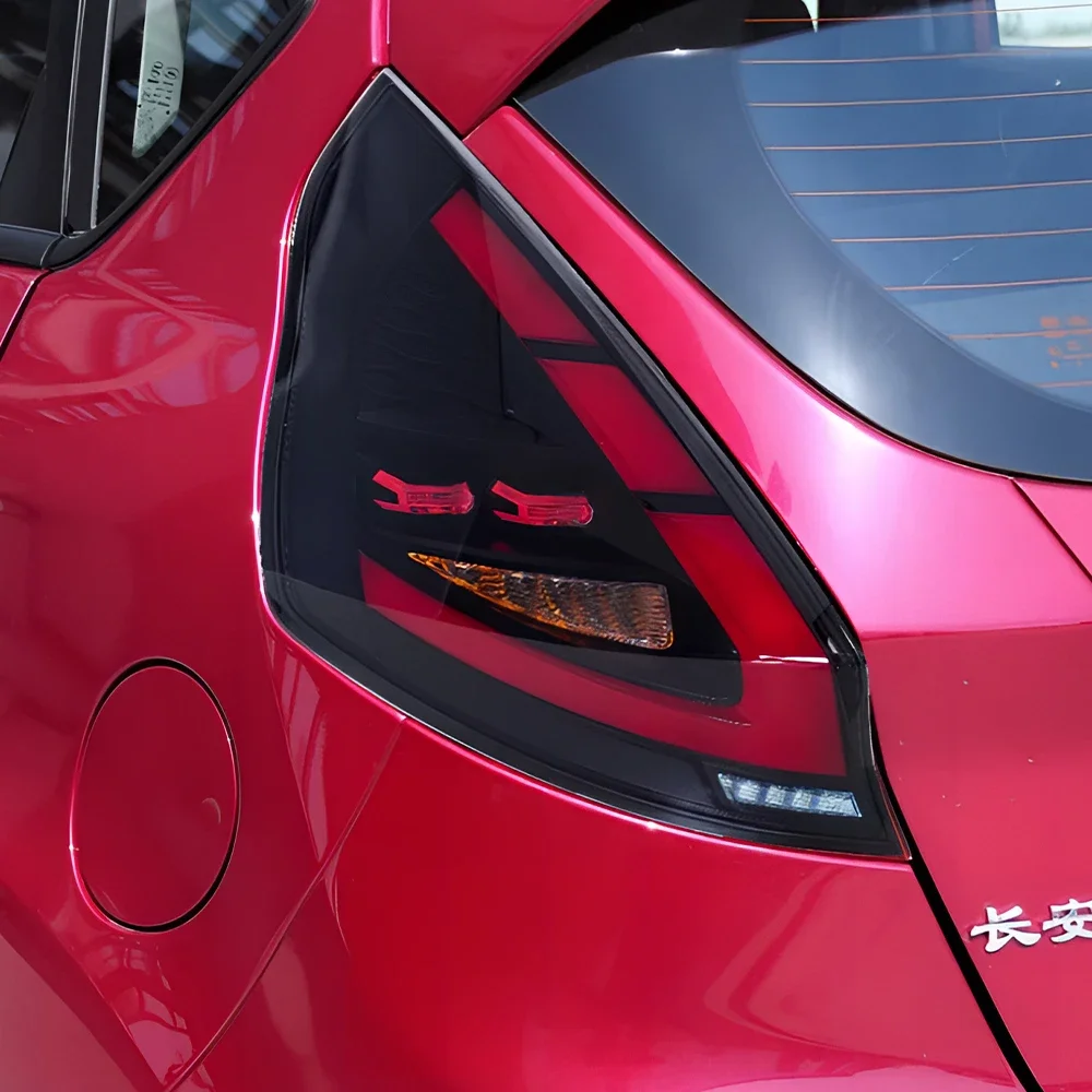 

Автомобильные задние фонари в сборе для Ford Fiesta 2009-2015, светодиодные автоматические задние фонари, обновленные динамические мигающие задние фонари, автомобильные аксессуары