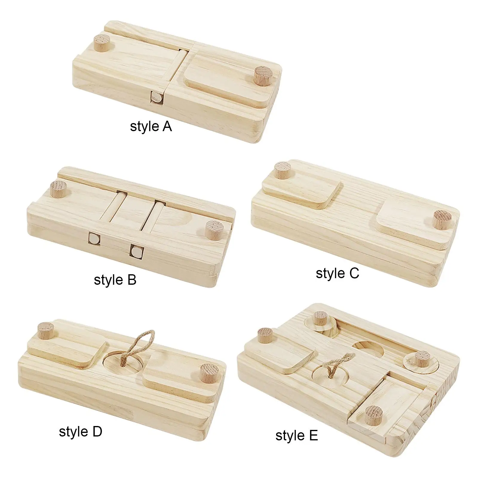 Wooden Enrichment Foraging Toy Feeding Toy Hide Treats Funny Interactive Treat Dispenser for Hamsters Gerbils Rats Chin
