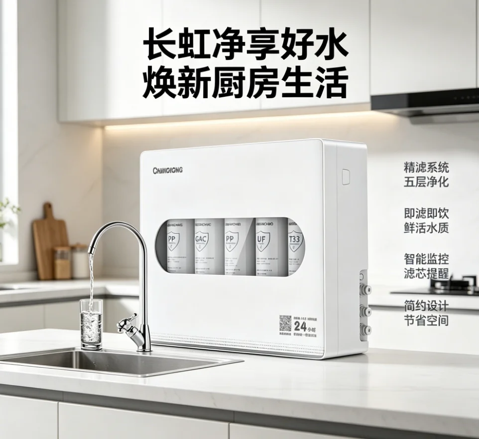Changhong Water Purifier for Home Ultra Filtration Kitchen Tap Water Filter Direct Drinking Purification System LYH