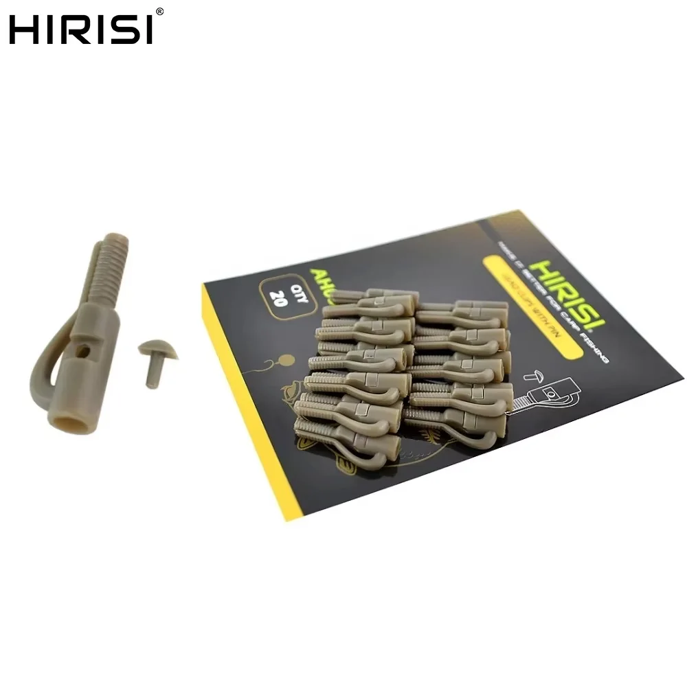 Hirisi 20pcs Carp Fishing Safety Lead Clips With Pin Terminal Tackle Accessories Utility Fishing Goods AH055