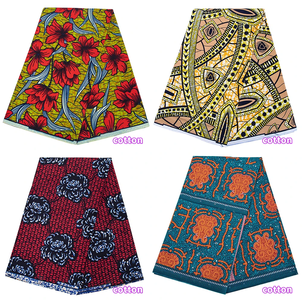 

Afrocentric Batik Pagne Wax Print Fabric Ankara Patchwork Craft Material Cotton Dutch Wax High Quality Sewing Tissu CN-1