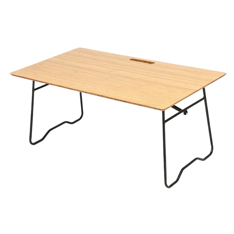 

Outdoor camping folding bamboo and wood table, convenient wooden board solid wood camping table for camping picnics