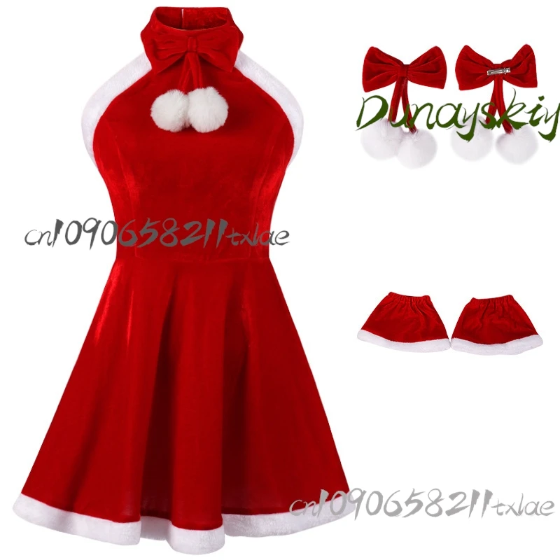 크리스마스 섹시한 원피스 레드 레이스업, 슬림하고 슬림한 귀여운 레드 드레스, 패치워크 활, 크리스마스 달콤한 원피스