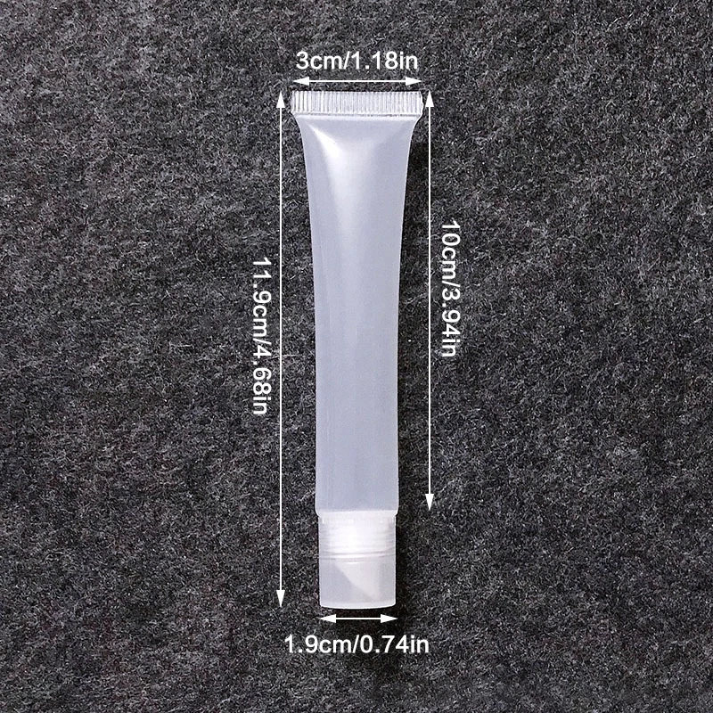1Pcs 20ml Empty Squeeze Soft Containers PE Transparent Lip Gloss Tubes Bottle Sample Bottle Refillable Lip Gloss DIY Container