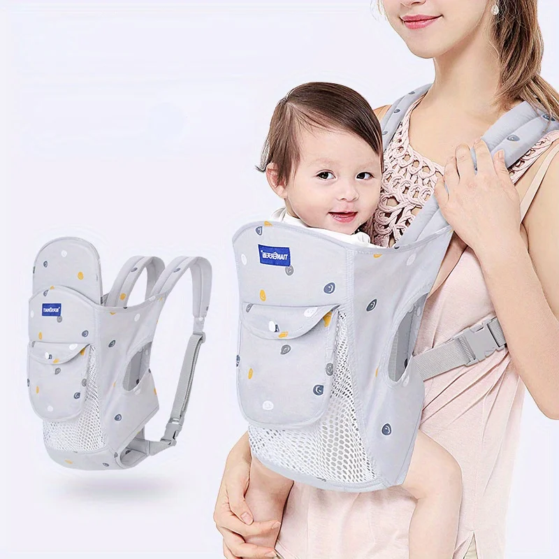 Kangaroo Shoulder Strap for Infants Newborn Wrap Sling Ergonomic Cute Bite Towel Kid Breathable Front Facing Baby Carrier