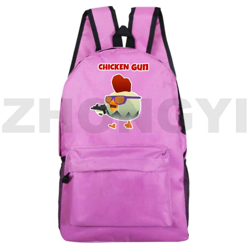 Funny Game Chicken Gun Mochila Escolar, Saco de Viagem de Moda, Anime Schoolbags para Meninas, Boys Sports Bookbag, Notebook Urban Bagpack