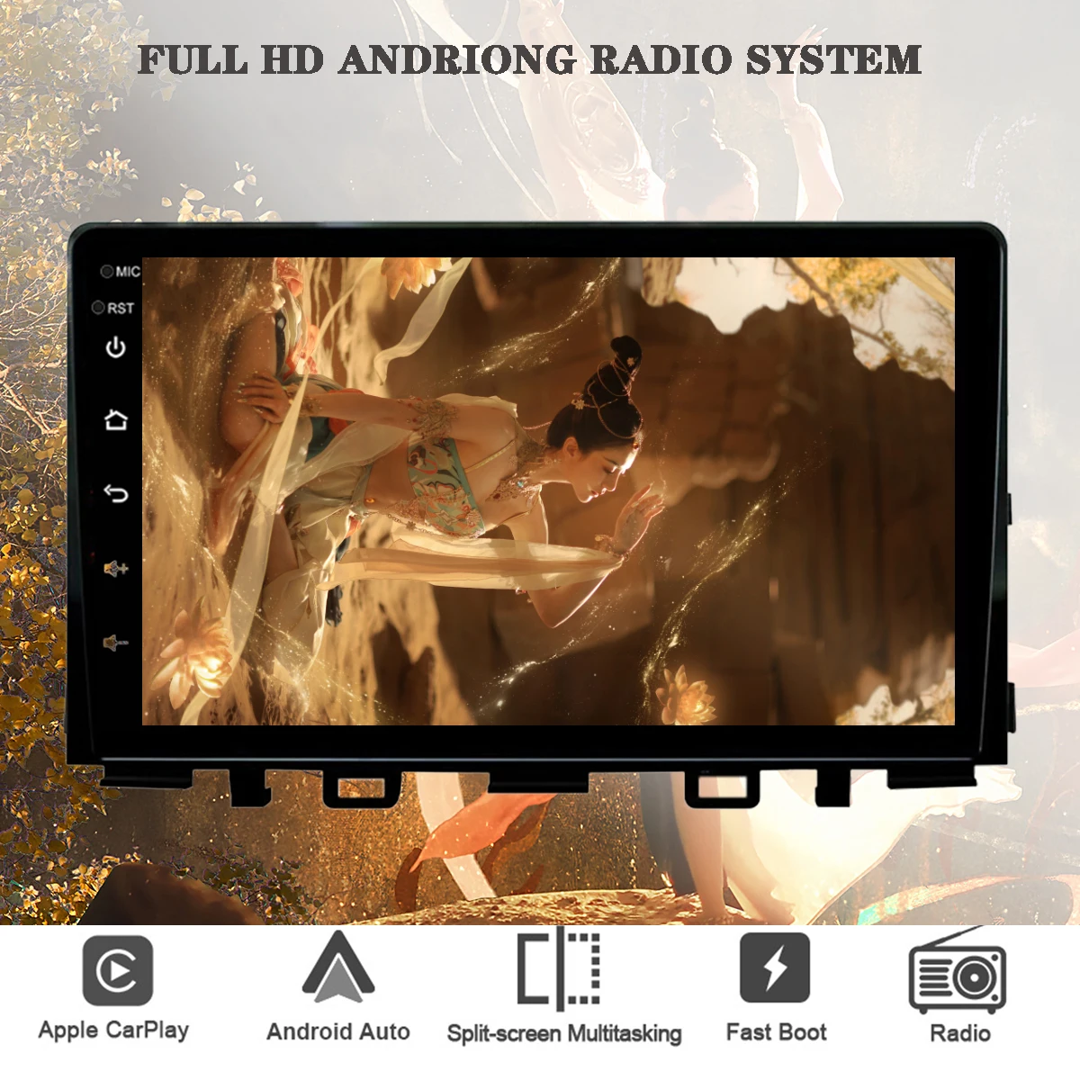 

9" IPS Android 14 8G Car GPS DVD Player For Kia RIO 2016 2018 2020 Car Radio Multimedia Navigation Stereo Head Unit Carplay BT