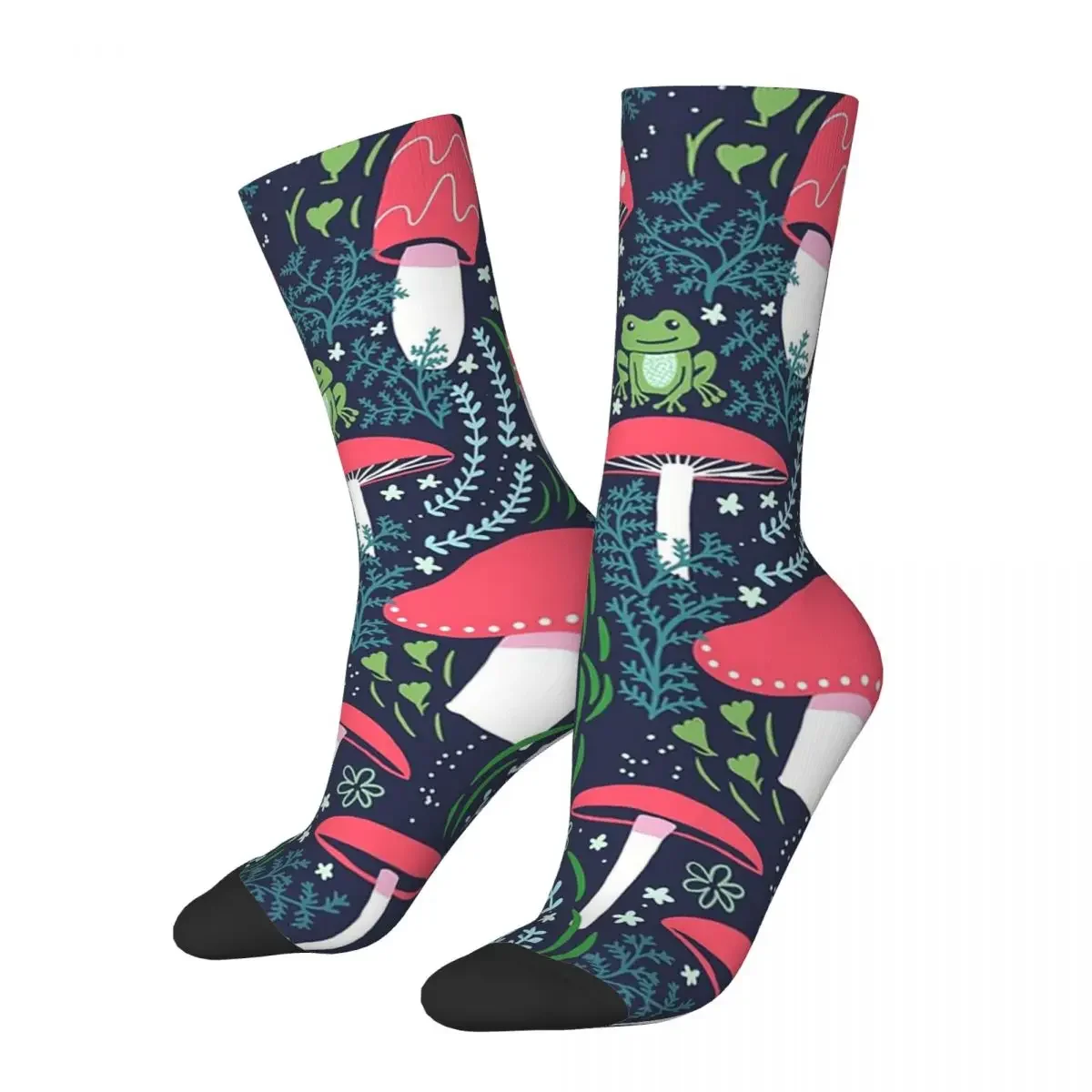 

Mushrooms, Toadstools And Frogs Socks Harajuku High Quality Stockings All Season Long Socks Accessories for Unisex Gifts