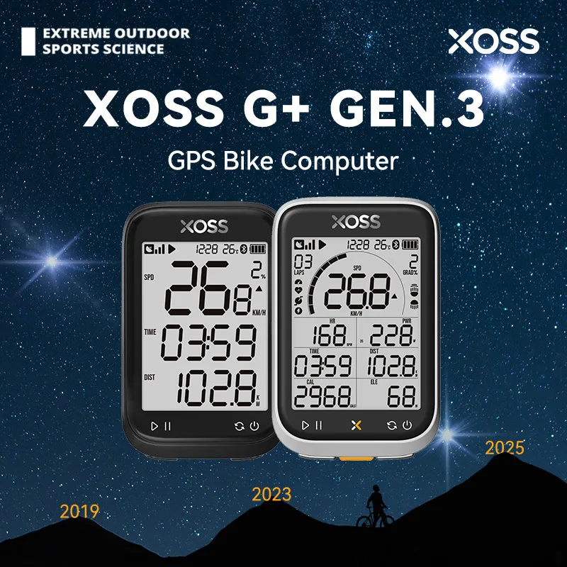 XOSS G+3 Generation XG Small G Waterproof Lightweight Bicycle GPS Positioning Computer Wireless Speed Cycling Accessories