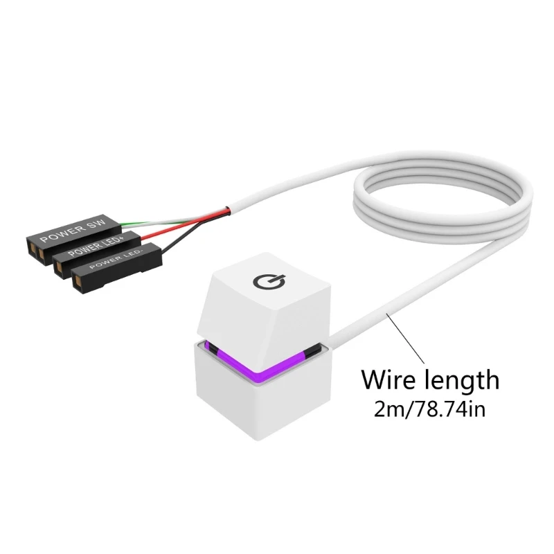 Bật/Tắt PC Nút Nguồn Cáp Chuyển Đổi Máy Tính Để Bàn Động Máy Tính Công Tắc Nối Dài Trang Sức Giọt