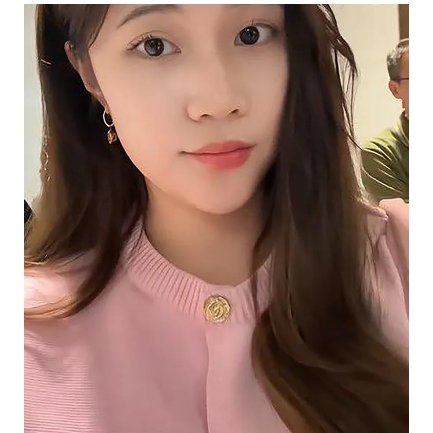 Mat Knitted Or Sve Conjunto de prendas de vestir exteriores y falda para mujer temporada de verano Fibra de poliéster Casual Sle Cierre de botón