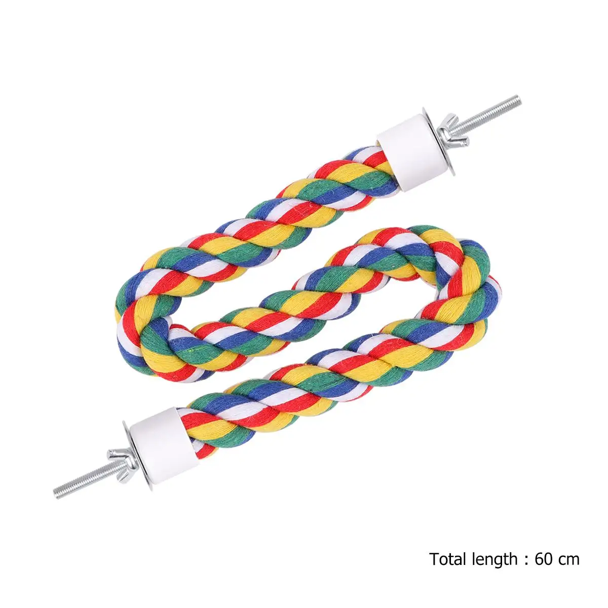 Bright Colored Rope Perch for Medium Birds Encourage Exercise Balance Coordination Parrot Climbing Cage Stress Relief Bird Toys