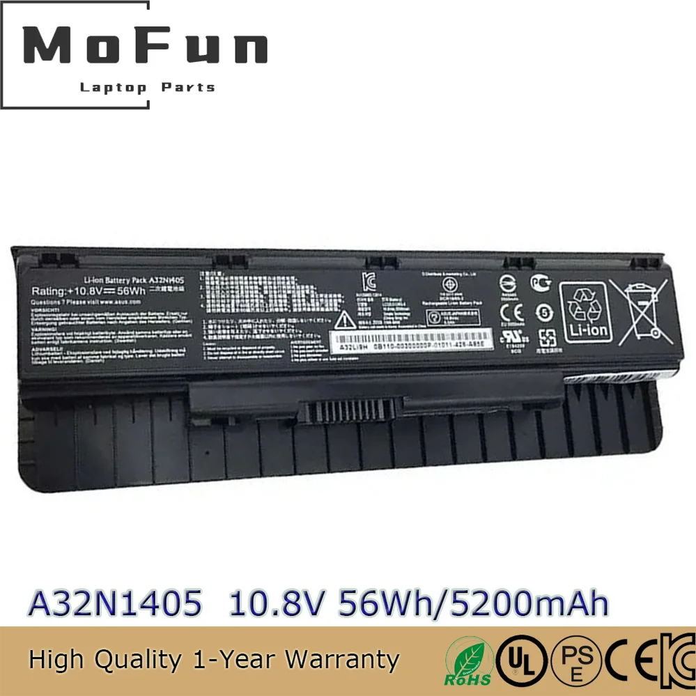 

Оригинальный аккумулятор для ноутбука A32N1405 10,8 В 56 Втч для ASUS GL771J N751 N751JK G551 G551J G58JM N551 N551J GL551 G771