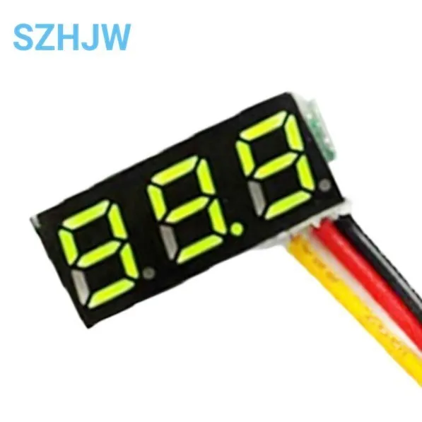 0.28 Inch 2.5V-40V Mini Digital Voltmeter Voltage Tester Meter Red/Blue/yellow/green LED Screen Electronic Parts Accessories