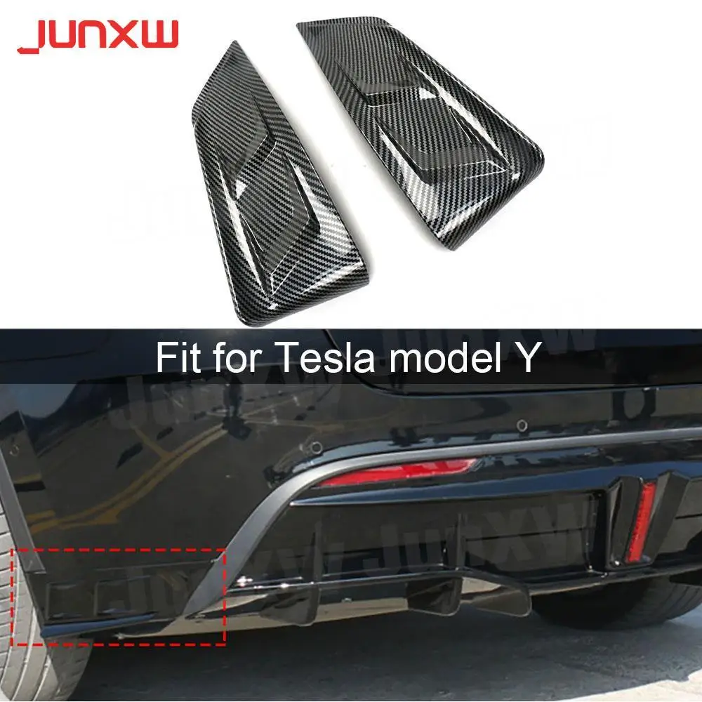 

ABS Rear Bumper Lip Side Splitter for Tesla model Y 2021+ Rear Splitters Lip Side Aprons Canard Flaps Car Styling