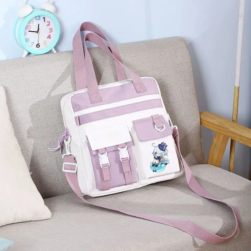 Genshin Impact Merchandise Funina Single Shoulder Bag For Men, Anime Style, Large Capacity Crossbody Tutoring Bag, Handbag