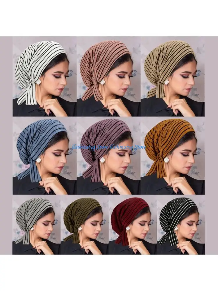 573B Breathable Lined Chemo Headscarf For Women Lightweight Long Tail Head Cover Fastwear Substantial Polyester Hair Accessory