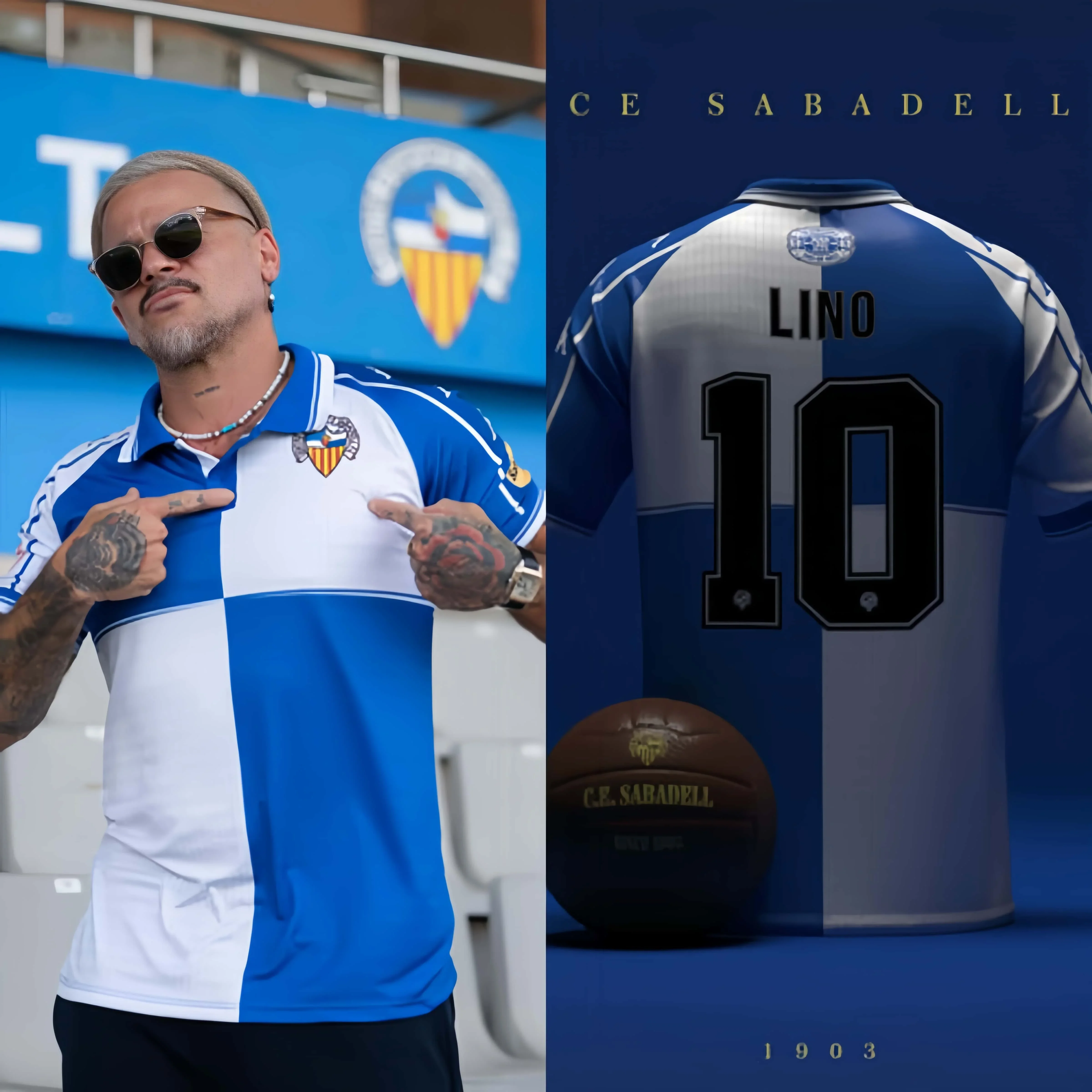 Atmungsaktives, schnelltrocknendes C-CE Sabadell Unisex-T-Shirt für Herren für Outdoor-Sport und Heimtraining, Saison 2026-27, Spanien Fußball-T-Shirt – Detail 3