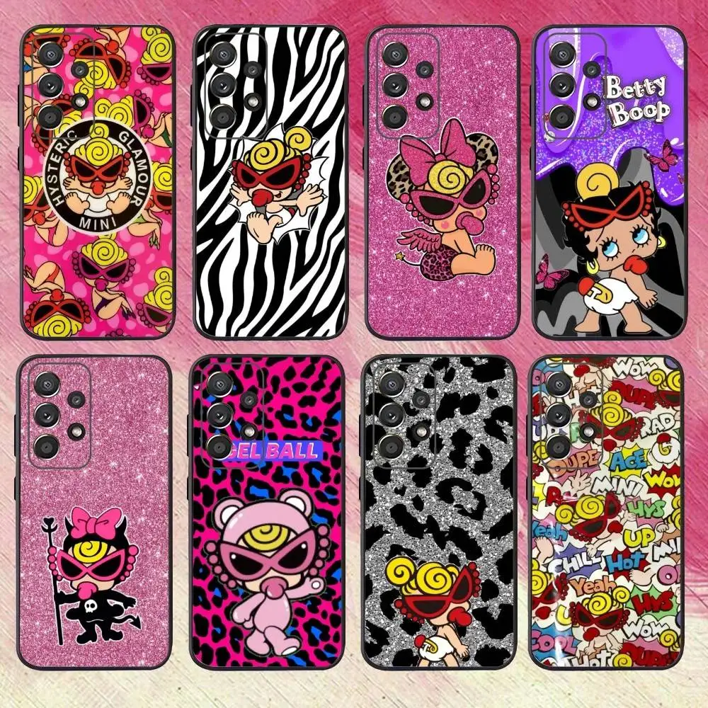 

Fashion H-Hysteric M-Mini Phone Case For Samsung S25,S24,S21,S22,S23,S30,Ultra,S20,Plus,Fe,Lite,Note,10,9,5G Black Cover