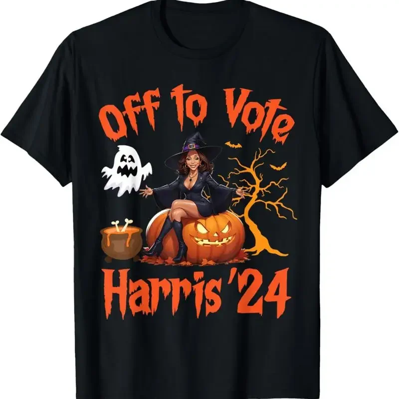 Happy Halloween Day Off To Vote Harris 2024 Us President T Shirt