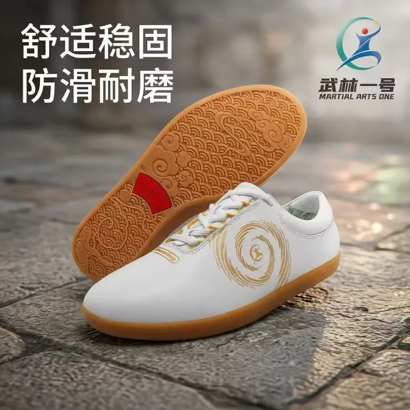 2026 Hot Sale Cow Tendon Sole Leather Men's and Women's Morning Exercise Shoes Anti Slip Balance Adult Tai Chi Shoes
