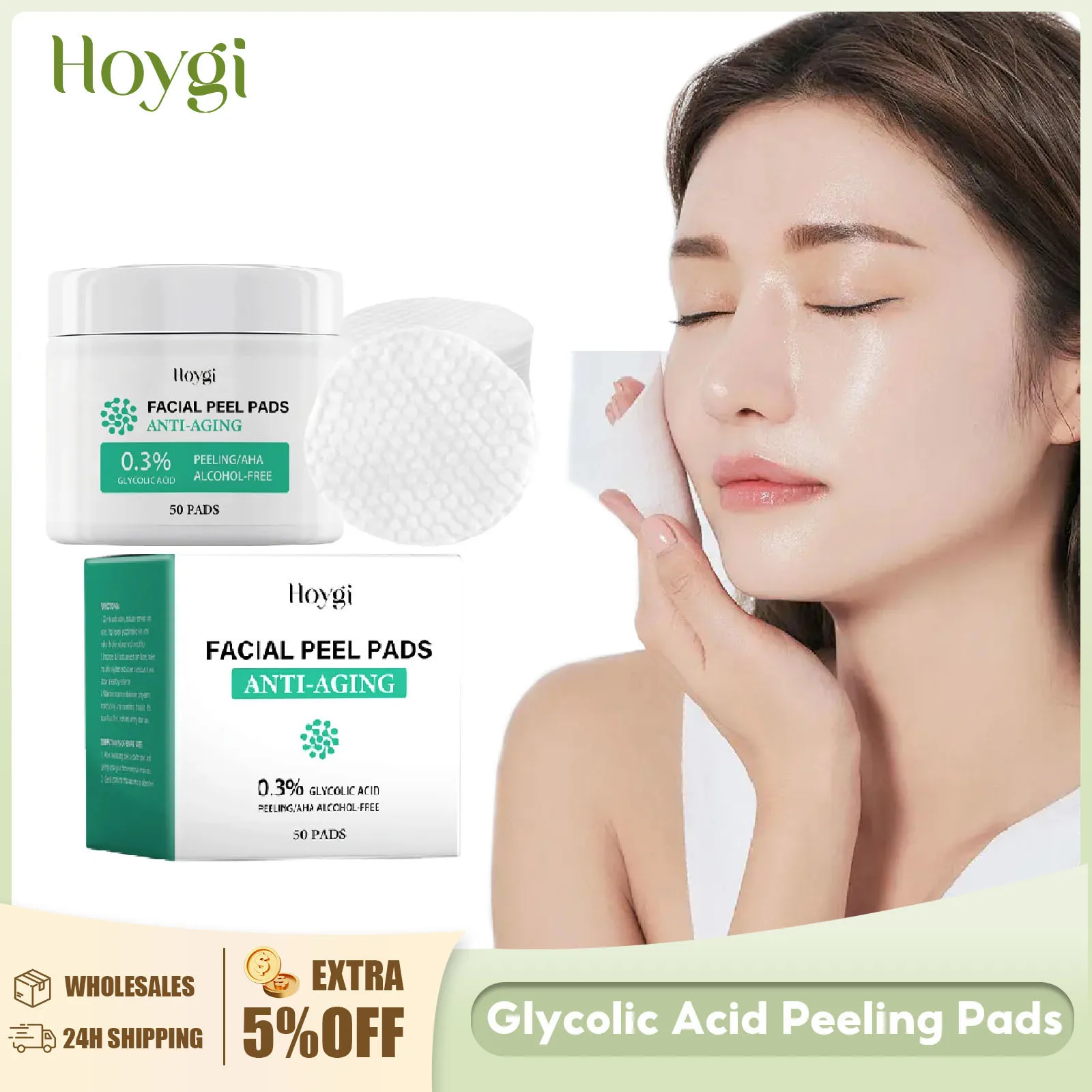 Salicylic Acid Cotton Pads Shrink Pores Blackhead Removal Oil Control Acne Treatment Exfoliating Moisturizing Facial Skin Care