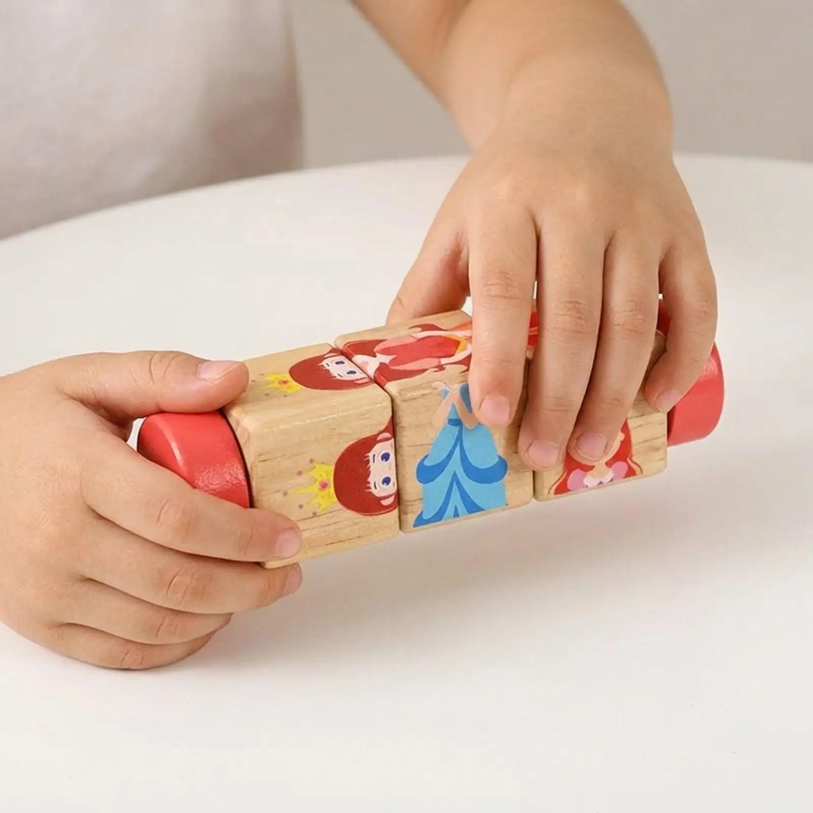 

Wooden Twist Toy Hand Grasping Play Focus Improvement for Children Gifts Hand Eye Coordination Rotating Puzzle Block Puzzle Game