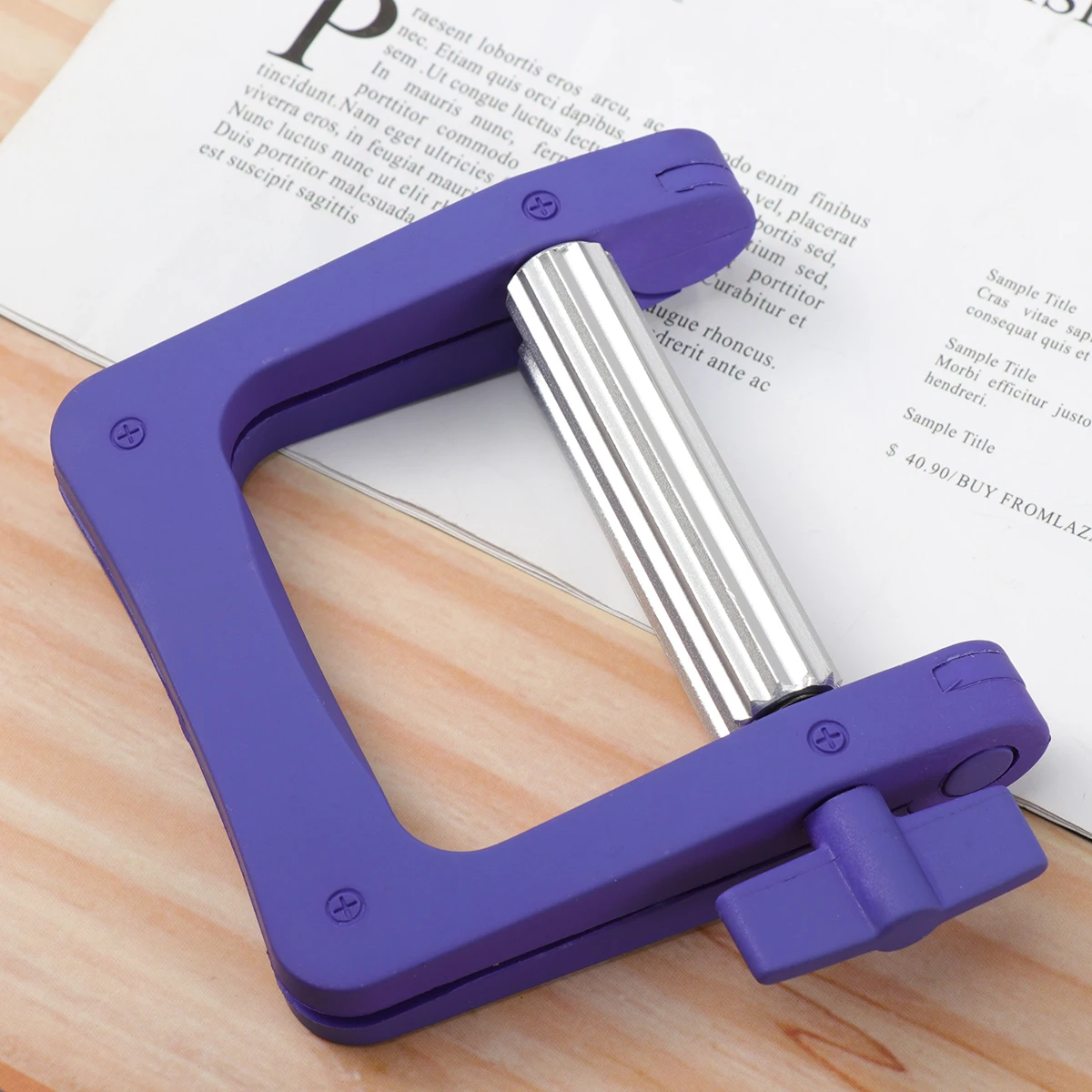 Exprimidor de pasta de dientes de metal, rodillo de tubo duradero de primera calidad para limpiador de crema, herramienta organizadora de baño portátil, azul