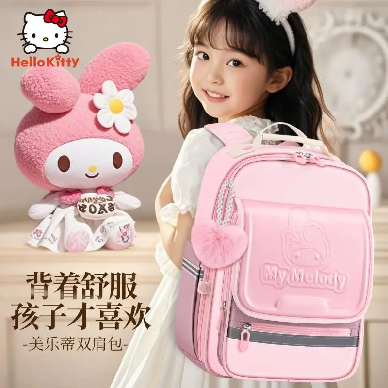 

Cute My Melody Kuromi Schoolbag Children Backpack Protecting The Spine and Reducing Burden Lightweight Waterproof Festival Gift