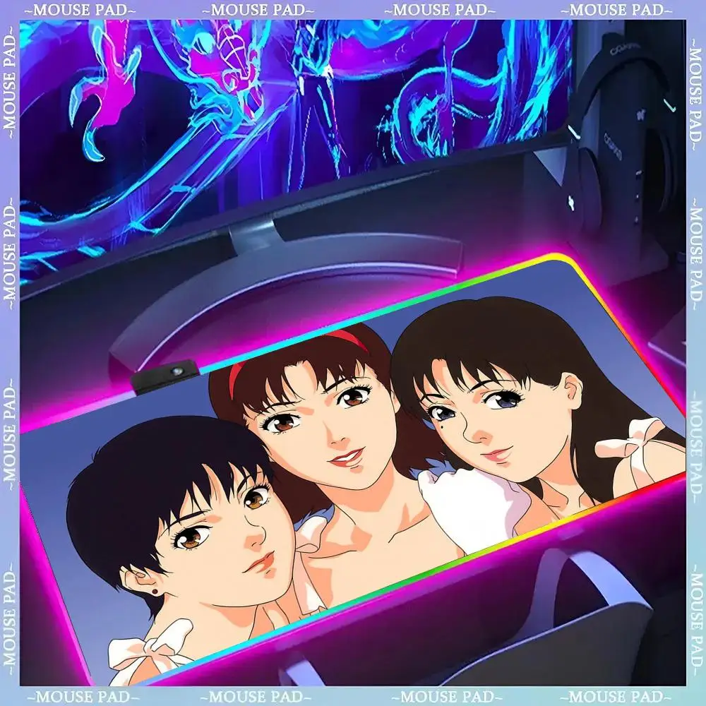 

P-Perfect синий коврик для мыши геймерский люминесцентный светодиодный коврик для мыши игровой стол Rgb настольный коврик клавиатура коврик для ПК