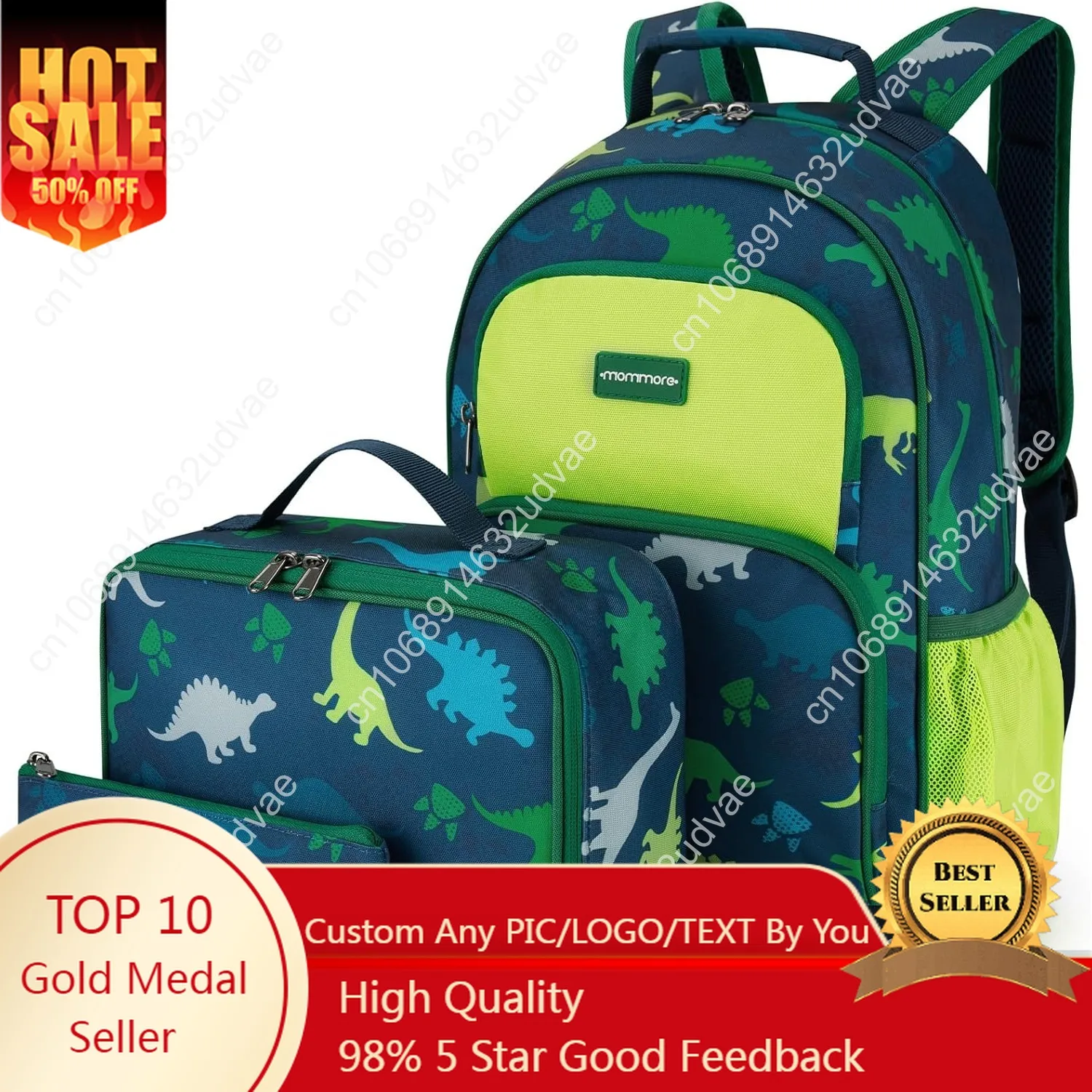 

mommore Kids Backpack for Boys Girls Preschool Kindergarten Backpacks Lightweight Elementary School Bookbag with Lunch Box