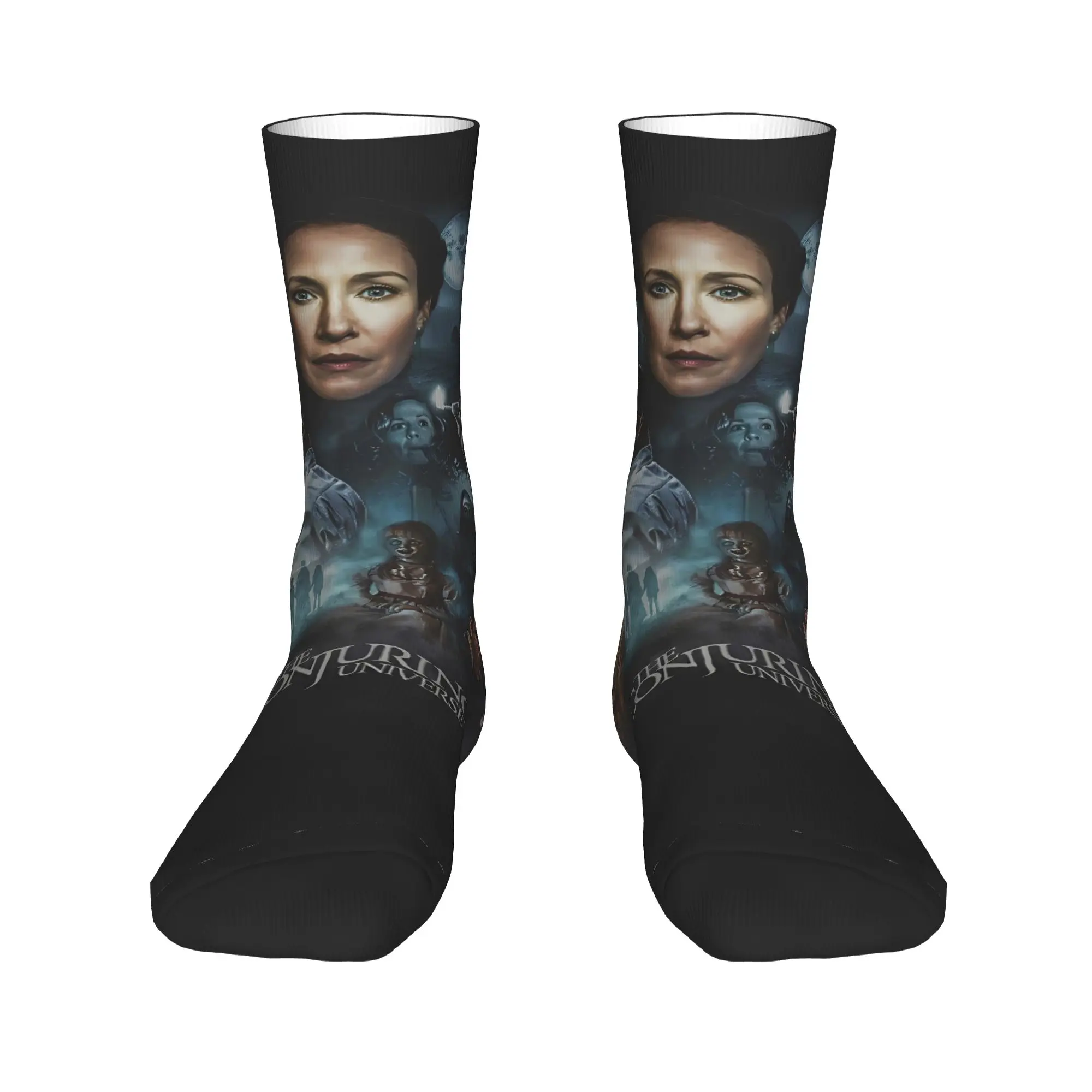 The Conjuring آخر طقوس Horron الجوارب جوارب مخصصة المضادة للانزلاق النساء الرجال الجوارب الدافئة لينة الشتاء الرجعية الدراجات الجوارب #2