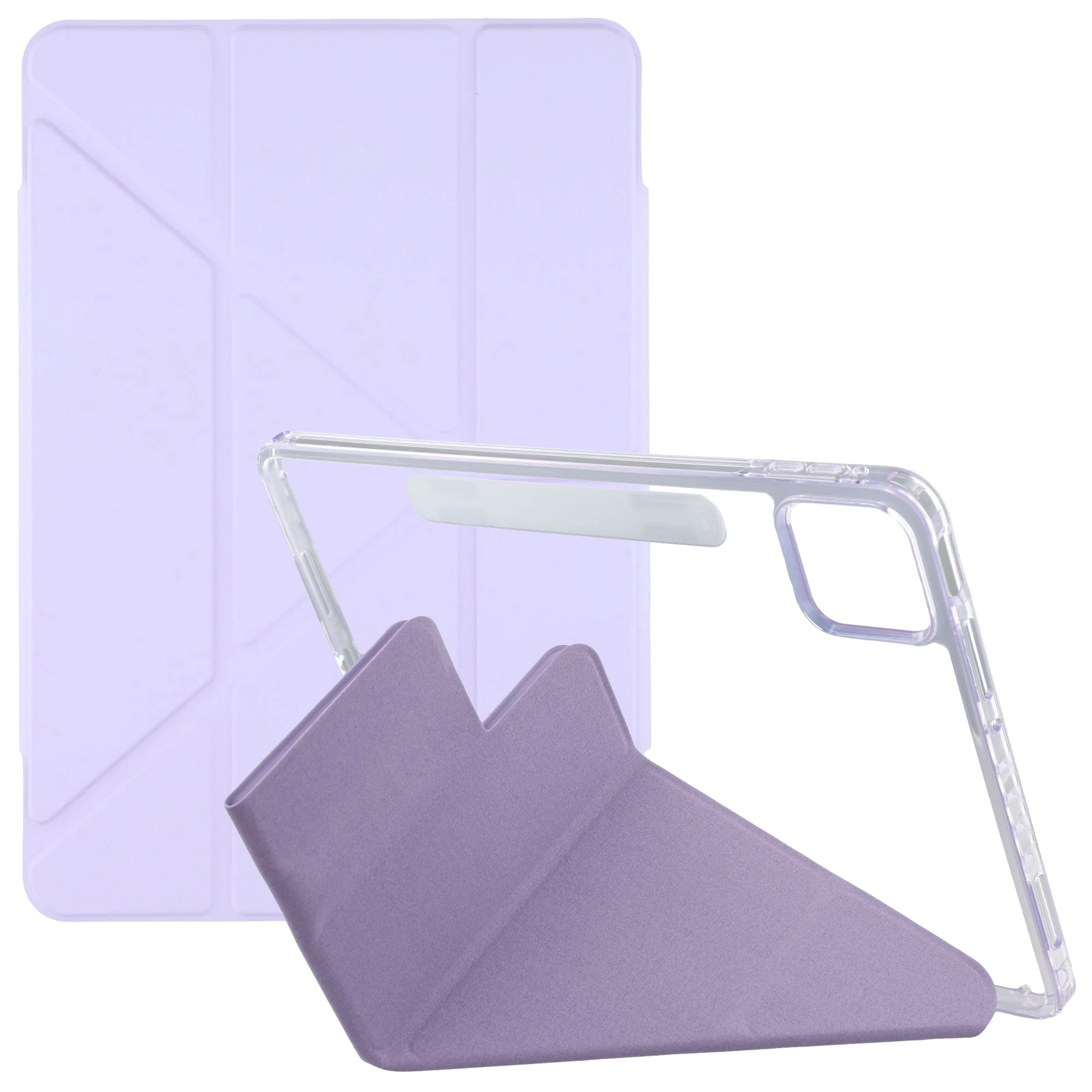 

Чехол для Xiaomi Pad 7 Pro/Pad 7, магнитный чехол с двойной застежкой из искусственной кожи, ТПУ, акриловый чехол-подставка для планшета - фиолетовый