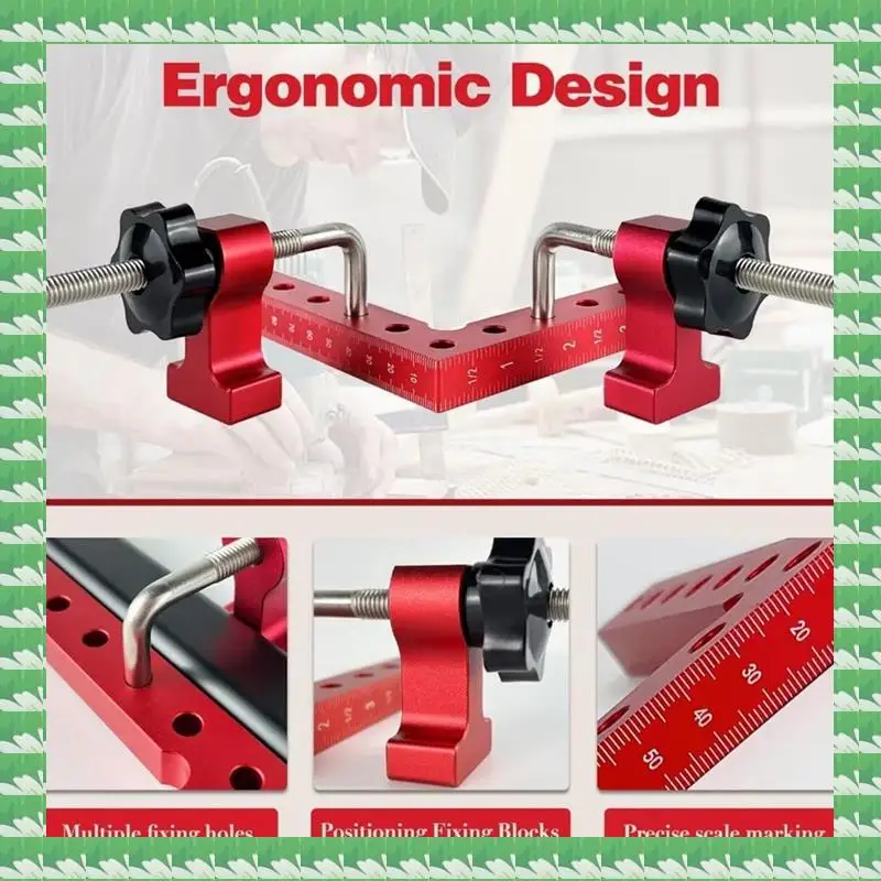 

ONCE 90 Degree Clamp Corner Clamp - Right Angle For Woodworking 4Pack 5.5Inch Aluminum Alloy Corner Clamp Wood Working Tools Dur