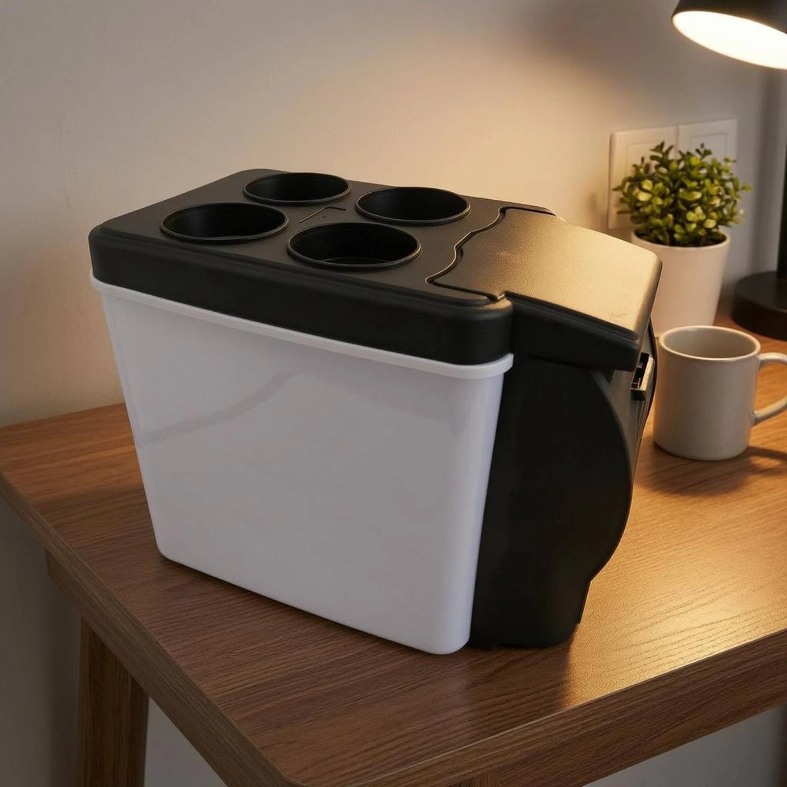 Thermoelectric Car Fridge Cool and Warm Portable Electric Cooler 12 Volt Cooler Cup Holders Portable Refrigerator Compact image 5