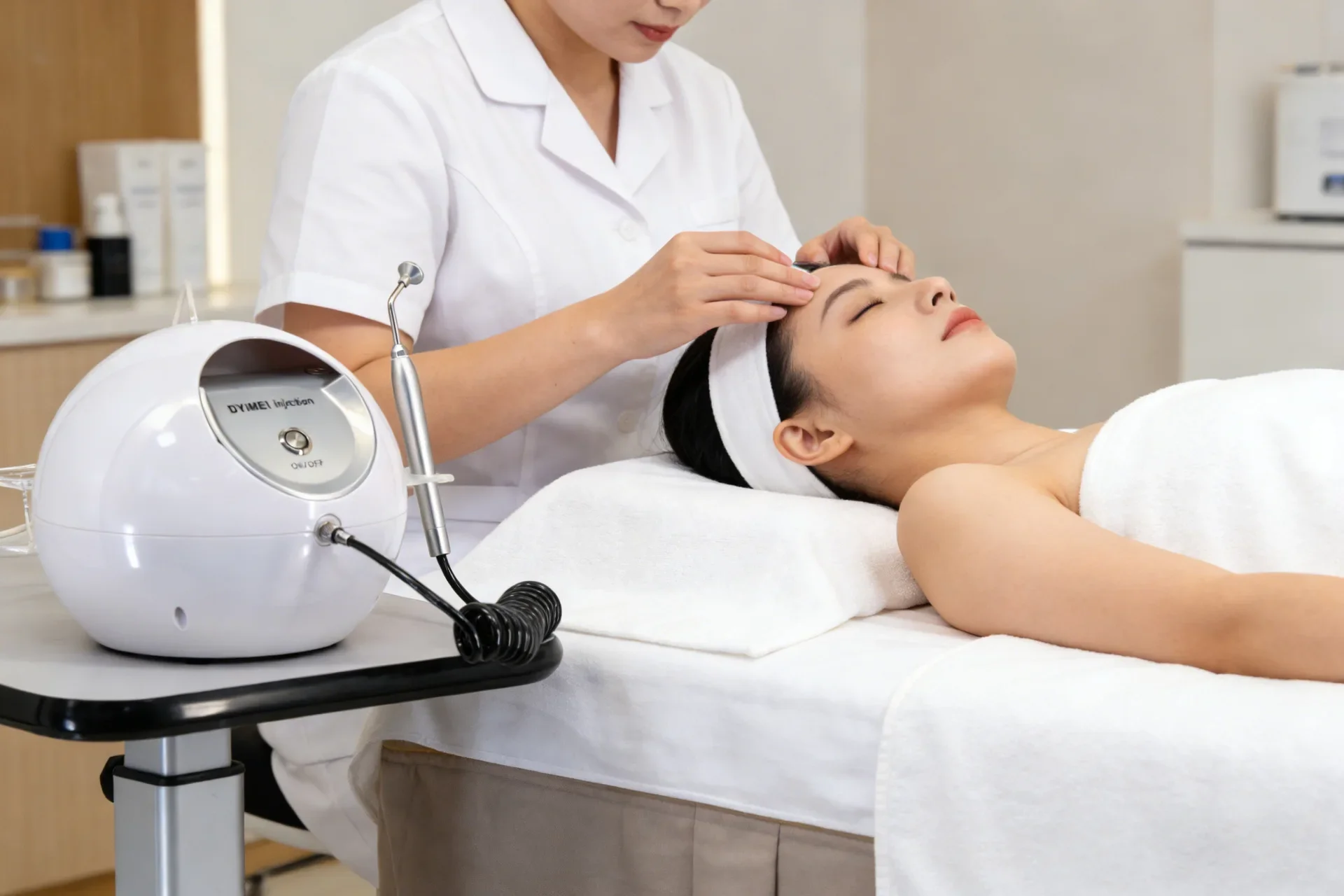 Beauty Salon Spherical Oxygen Injection Instrument Korea High Pressure Water Oxygen Instrument