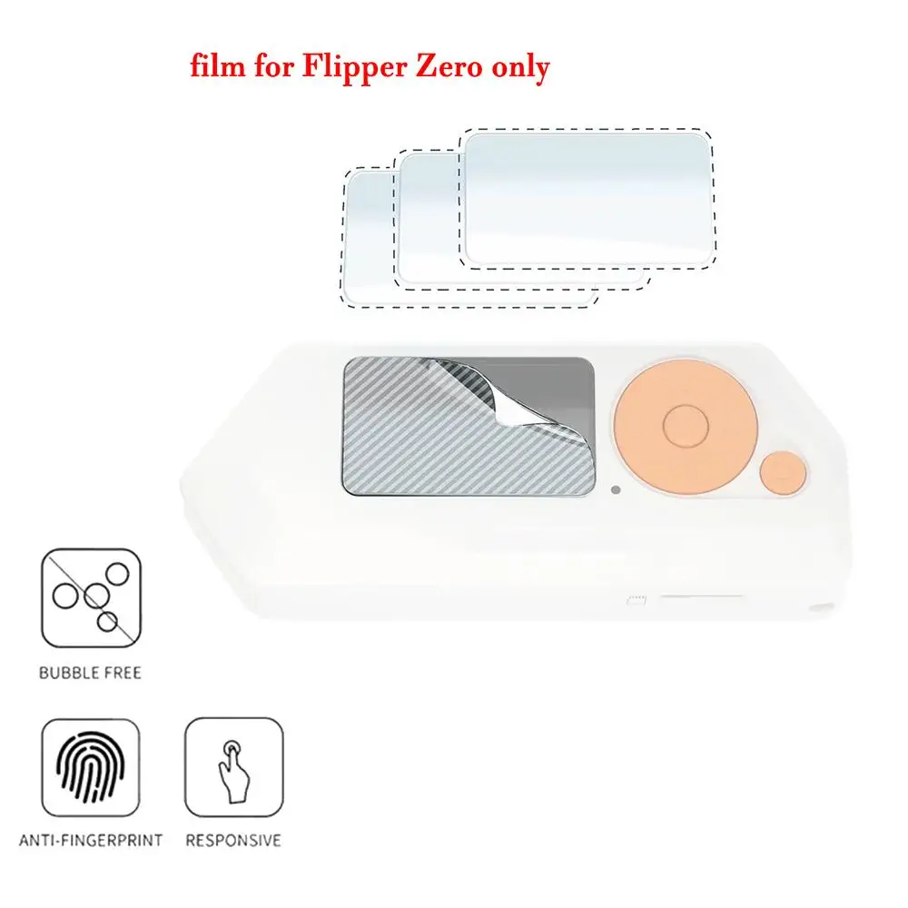 Transparent For Flipper Zero Game Console 3pcs Fingerprint-Resistant Protection Films Screen Protector Game Supplies For Gift
