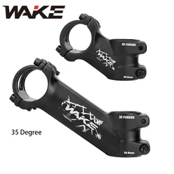 WAKE Mountain Bike Stem, guiador MTB Riser para bicicleta de estrada, ciclismo BMX, 35 graus, 31.8, 60mm, 70mm, 90mm, 110mm