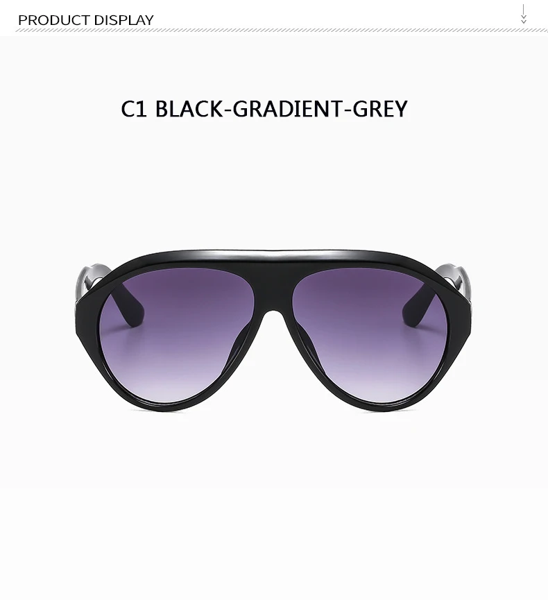 Piloten-Sonnenbrille mit großem Rahmen, Unisex, Übergröße, modische braune Sonnenbrille, Markendesign, Winterbrille – Detail 15
